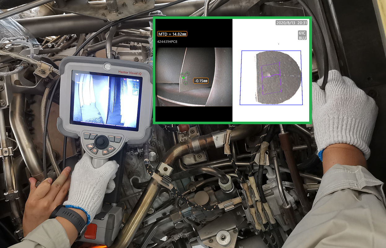 使用韋林內(nèi)窺鏡檢查航空發(fā)動機葉片的應用案例
